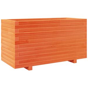 vidaXL Градинска кашпа, восъчнокафява, 90x40x49,5см борово дърво масив