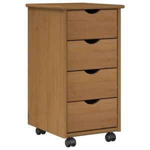 vidaXL Плъзгащ кабинет Меден кафяв 34 x 39 x 65,5 cm Солиден бор