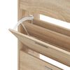 vidaXL Шкаф за обувки, дъб сонома, 63x24x103 см, инженерно дърво