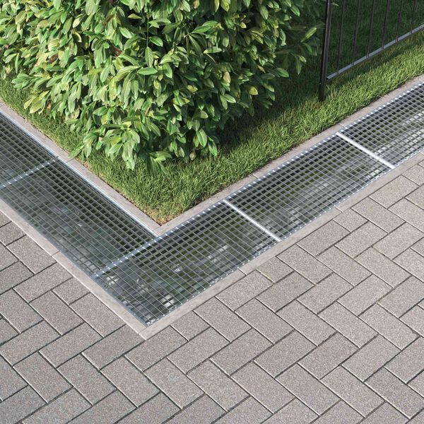 vidaXL Решетка Сребрист 80 x 40 x 2 cm Горещо поцинкована стомана