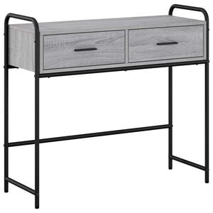 vidaXL Конзолна маса Сив Сонома 90 x 33 x 80,5 см Инженерна дървесина