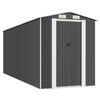 vidaXL Градинска барака антрацит 192x523x223 см поцинкована стомана