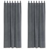 vidaXL Затъмняващи завеси 2 pcs Светлосиво 140 x 245 cm Кадифе
