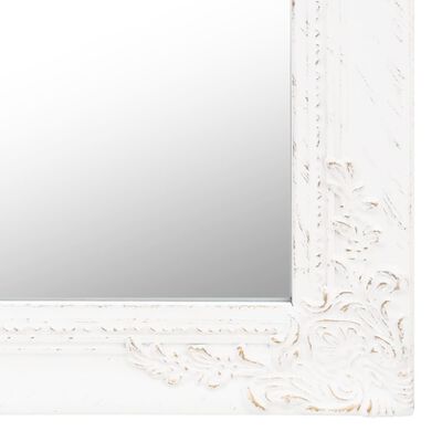 vidaXL Стоящо огледало, бяло, 40x160 см