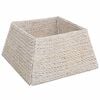 vidaXL Коло за коледно дърво Квадратна Бяло 50 x 50 x 25 cm
