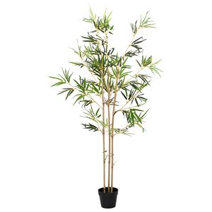 vidaXL Изкуствено бамбуково дърво Зелено 55 x 16 x 150 см