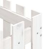 vidaXL Градинска кашпа с дизайн на ограда бяла 60x60x60 см бор масив