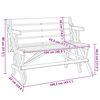 vidaXL Пикник маса с пейки чамова дървесина масив 2 в 1 конвертируема