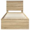 vidaXL Рамка за легло Сонома дъб 90 x 200 cm Солидно борово дърво