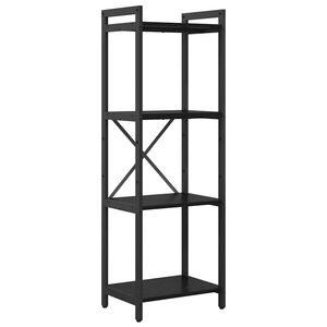 vidaXL Рафт за книги 40 x 30 x 119 см Инженерна дървесина Черния дъб