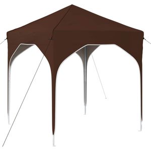 vidaXL Поп-ъп парти палатка 194 x 194 x 245 см Кафяво