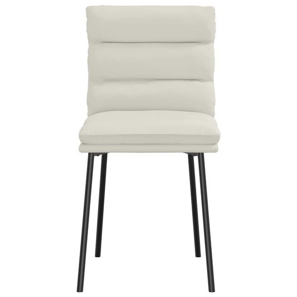 vidaXL Трапезни столове, 6 бр, кремави, кадифе