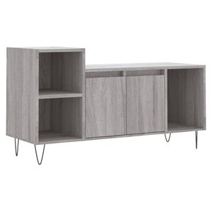 vidaXL ТВ шкаф, сив сонома, 100x35x55 см, инженерно дърво