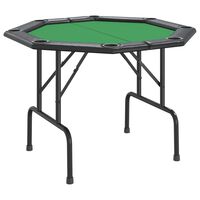 vidaXL Сгъваема покер маса за 8 играча, зелена, 108x108x75 см