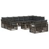 vidaXL Градински Софа Комплект 13 бр. Сив и тъмен сив 100 x 55 x 73 см