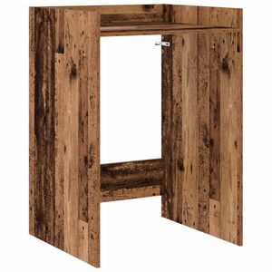 vidaXL Шкаф за пералня със съхранение Старо дърво 67,5 x 62 x 97 см