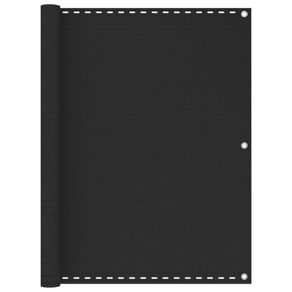 vidaXL Балконски параван, антрацит, 120x300 см, HDPE