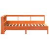 vidaXL Легло с етажерка за книги, без матрак, 90x200 см, бор масив