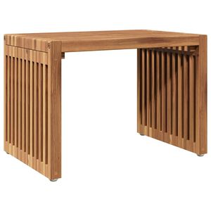 vidaXL Странична масичка за градина Кафяво 50 x 32,5 x 35 см