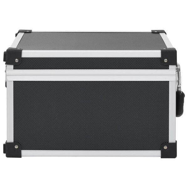 vidaXL CD куфар за 40 диска, алуминий, ABS, черен