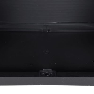 vidaXL Външен шкаф за съхранение, черен, 65x37x165 см, PP