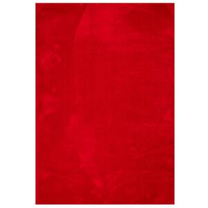 vidaXL Килим HUARTE с къс косъм, мек и миещ се, червен, 140x200 см