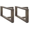 vidaXL Крака за масичка за кафе, Т-образни, 2 бр., черни, 60x25x(30-31) см, стомана
