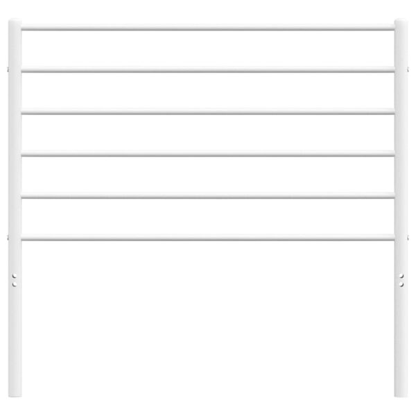 vidaXL Метална табла за глава, бяла, 80 см