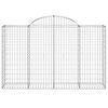 vidaXL Габионни кошници арка 30 бр 200x50x120/140см поцинковано желязо