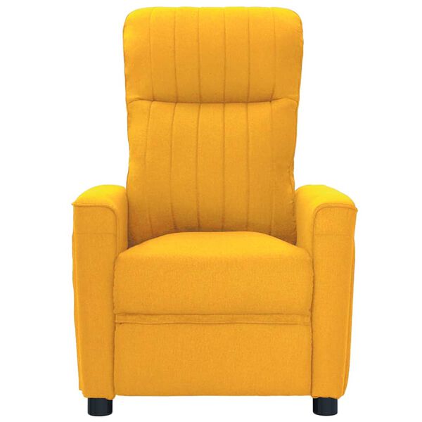 vidaXL Електрически наклоняем стол, жълт, текстил