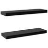 vidaXL Окачени стенни рафтове, 2 бр, черни, 60x20x3,8 см