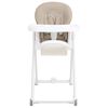 vidaXL Бебешко столче за хранене, бежово, алуминий