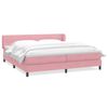 vidaXL Box Spring легло с матраци Розово 180x210 cm Кадифе