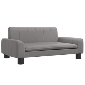 vidaXL Детски диван сив 70x45x30 см изкуствена кожа