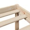 vidaXL Легло за възрастни с табла, 75x190 см, борово дърво масив