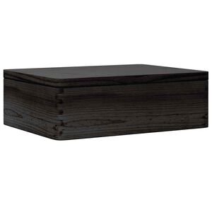 vidaXL Дървена кутия с капак черна 40x30x13 cm масивна дървесина бор