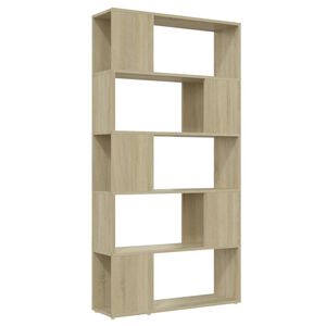 vidaXL Библиотека, дъб сонома, 80x24x155 см, инженерно дърво