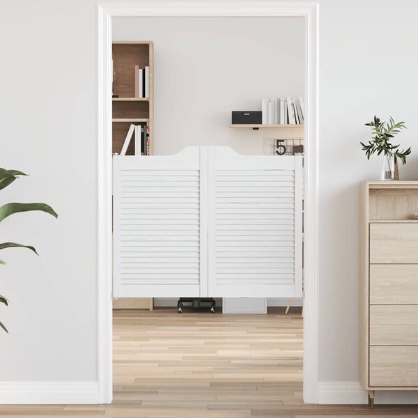 vidaXL Врати с люлеещ се дизайн 1 чифт бели 80x100 cm