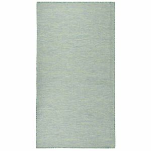 vidaXL Градински плоскотъкан килим, 80x150 см, тюркоазен
