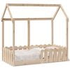 vidaXL Рамка за детско легло къща, 70x140 см, масивна борова дървесина