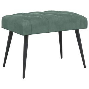 vidaXL Пейка с копчета Морско зелено 60 x 40 x 45 см Кадифе