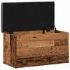 vidaXL Пейка за съхранение Старо дърво 82x42x45 cm Инженерна дървесина
