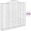 vidaXL Габионни кошници арка 18 бр 200x50x180/200см поцинковано желязо