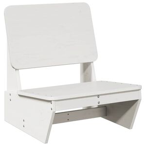 vidaXL Градински стол, бял, 60x64x70,5 см, борово дърво масив