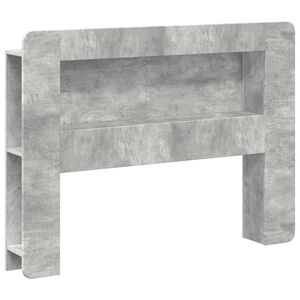 vidaXL Табла за легло Бетонно сиво Инженерен дървен материал