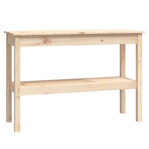 vidaXL Конзолна маса, 110x40x75 см, борово дърво масив