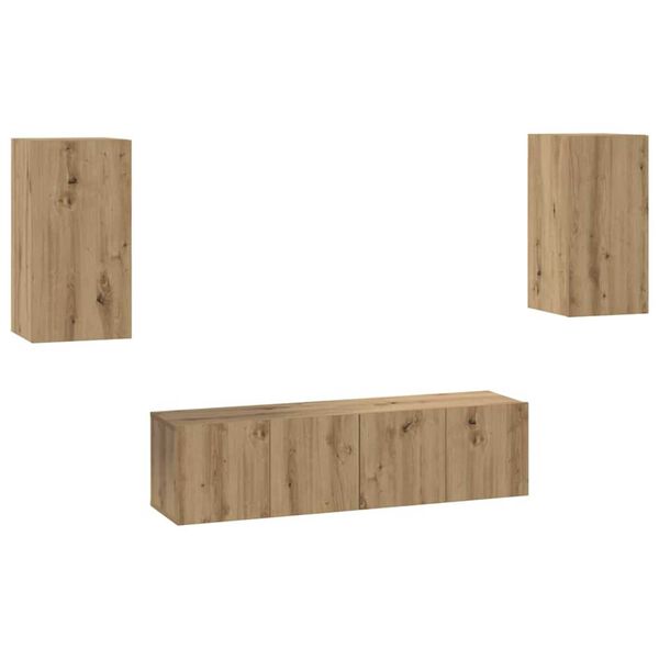vidaXL Комплект ТВ шкаф 4 pcs дъб артизан 30.5 x 30 x 60 см
