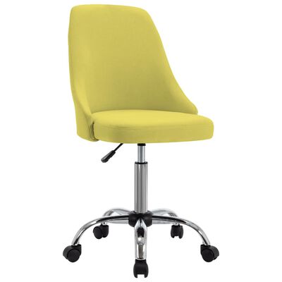 vidaXL Офис столове на колелца, 2 бр, жълти, текстил