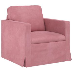 vidaXL Диван Розово 78 x 78 x 80 см Кадифе