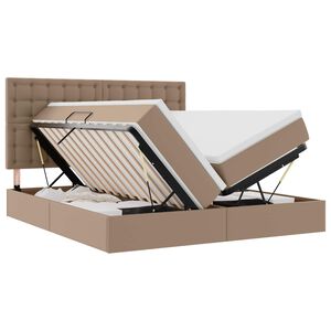 vidaXL Легло с място за съхранение и матрак Капучино 180 x 200 cm